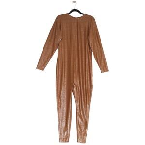 SKIMS Shimmer Catsuit Full Length Bodysuit Copper 3X NWT